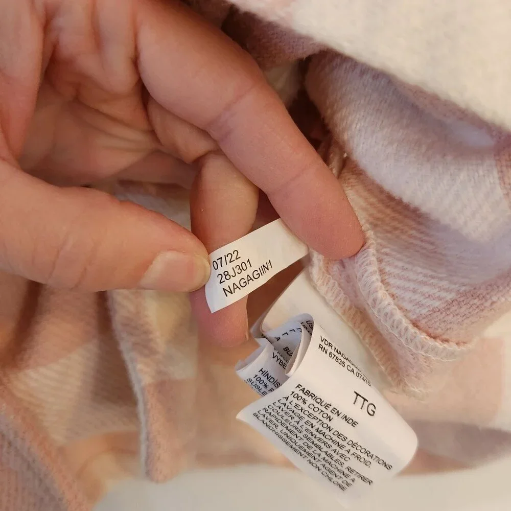 Nautica Shacket Pink White Buffalo Check Button Down Shirt Jacket Soft XXL - Picture 10 of 10